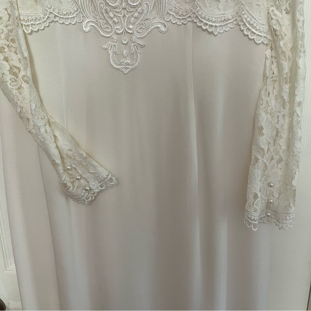 Jessica McClintock Ivory Lace Wedding Dress (14) - Picture 13 of 13